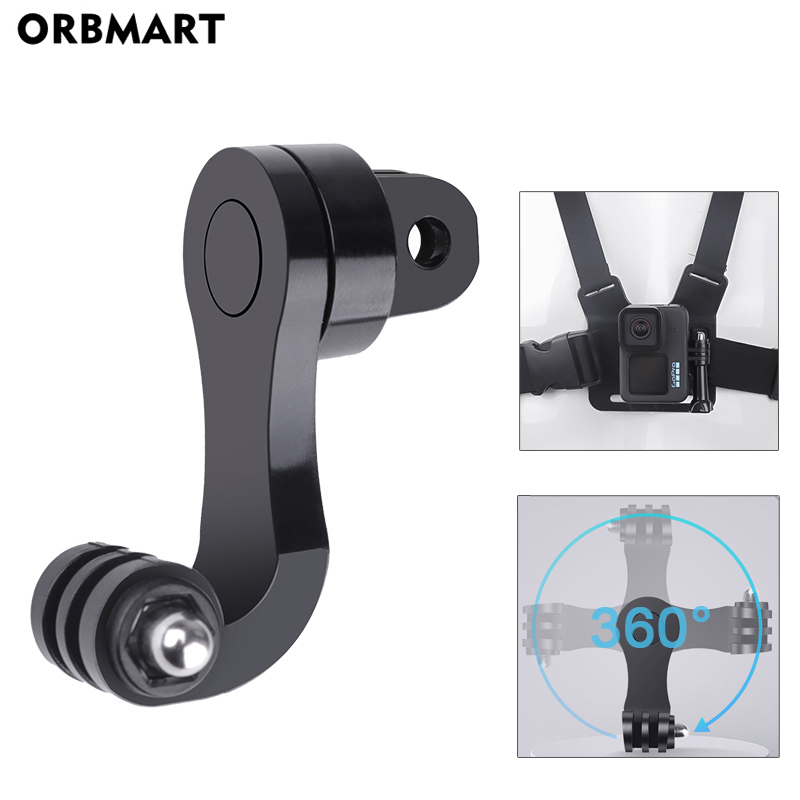 Action Camera Motorcycle Helmet Mount - 360 ° Adaptateur de support Vertical