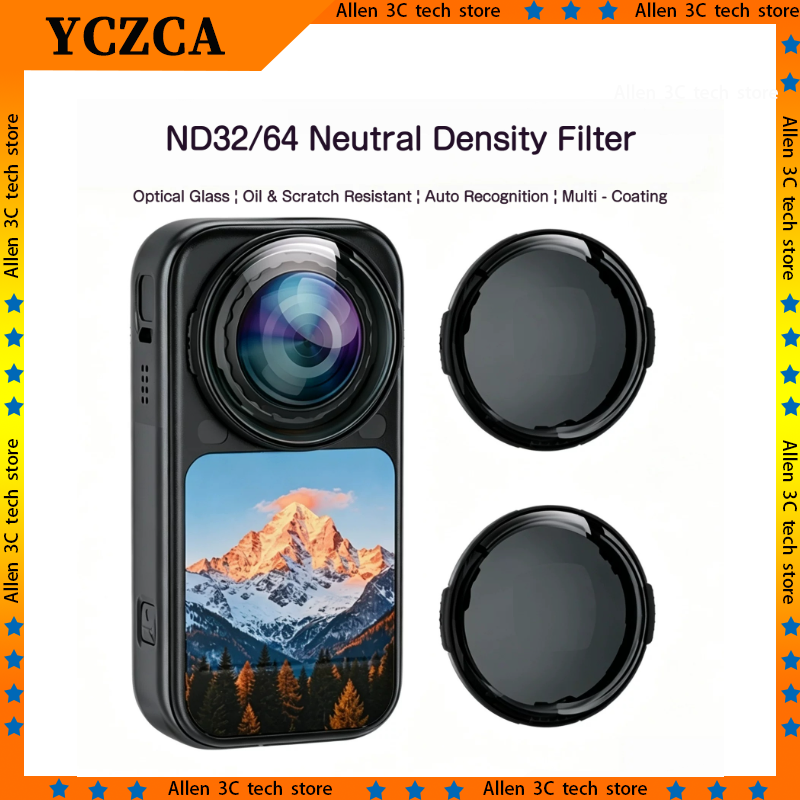 Action Camera Nd Filter Set 4K - Filtre d'objectif Yczca pour Insta360 X6,
