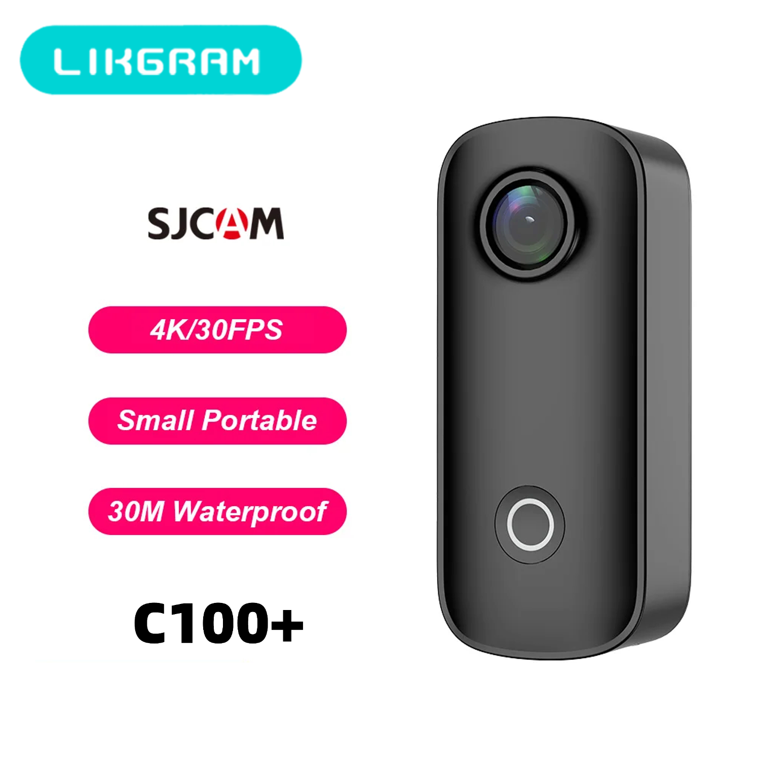 Action Camera Waterproof 30M Without Case - Caméra d'action SJCAM C100 Plus 4K