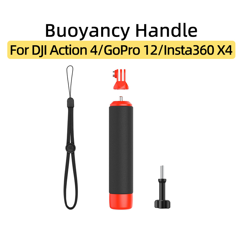 Action Camera Floating Handle Grip - Pour DJI Osmo Action 4/3/Insta360 X4/X3/Ace/Ace