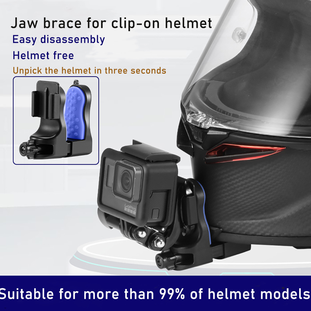 Action Camera Motorcycle Helmet Mount - Support de téléphone et caméra d'action