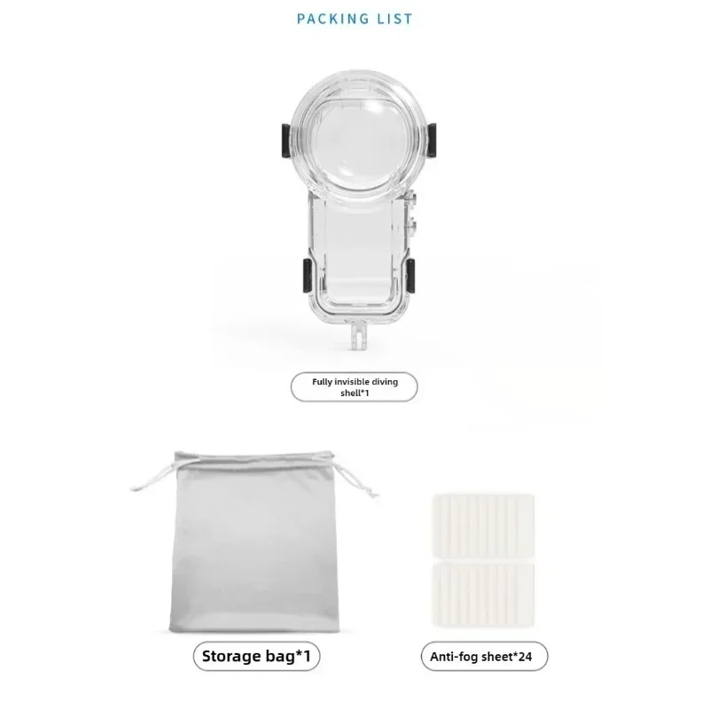 Action Camera Diving Case Underwater 60M - Boîtier étanche 60M pour Insta360 X5,