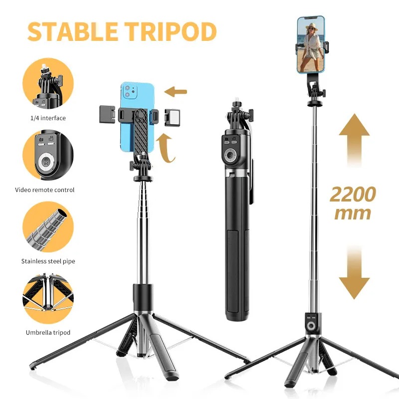 Action Camera Selfie Stick Invisible - Perche à Selfie P220 sans fil,