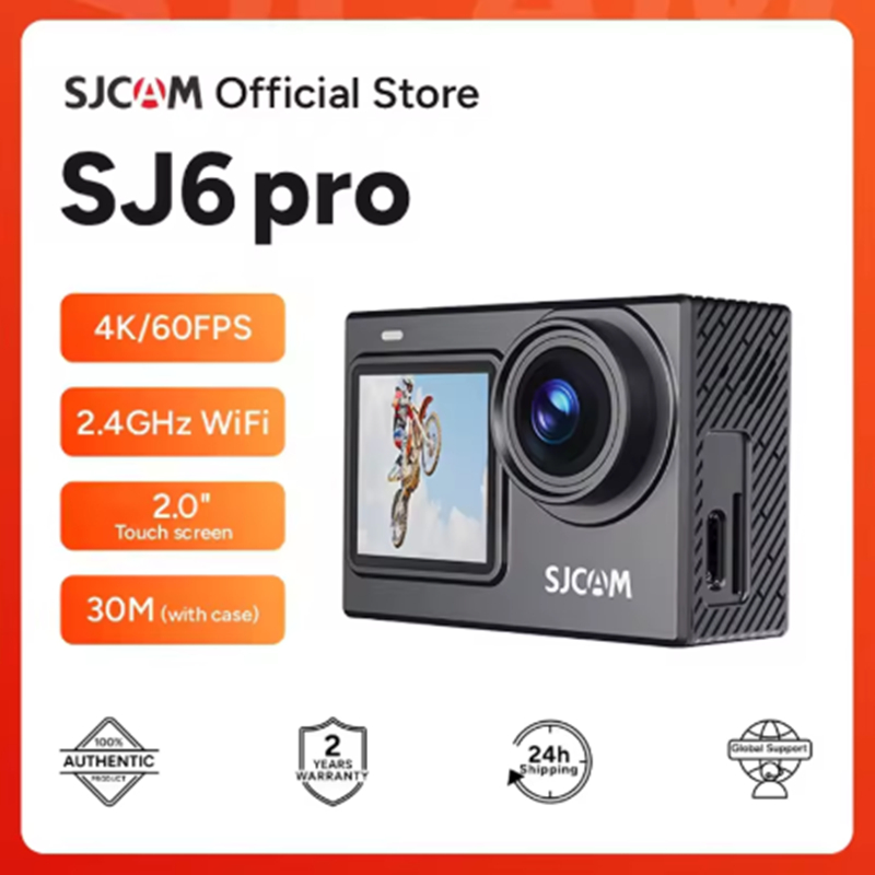 Action Camera 4K 60Fps Dual Screen - SJCAM SJ6 Pro 4K 60FPS caméra