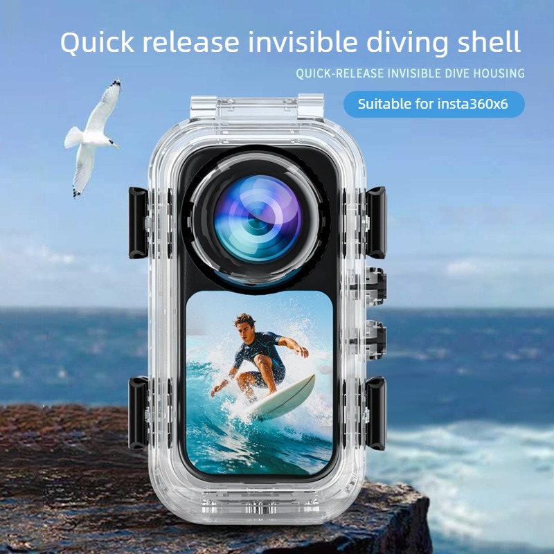 Action Camera Diving Case Underwater 60M - Pour Insta360 X6, boîtier de protection