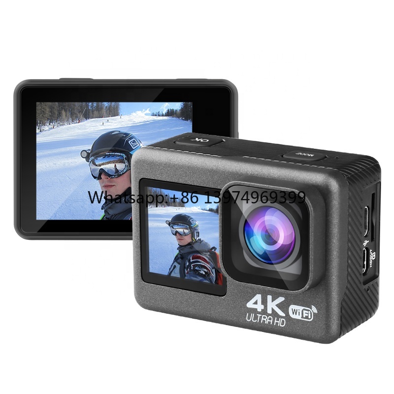 Action Camera 4K 60Fps Dual Screen - Vente flash, prix bas, caméra d'action