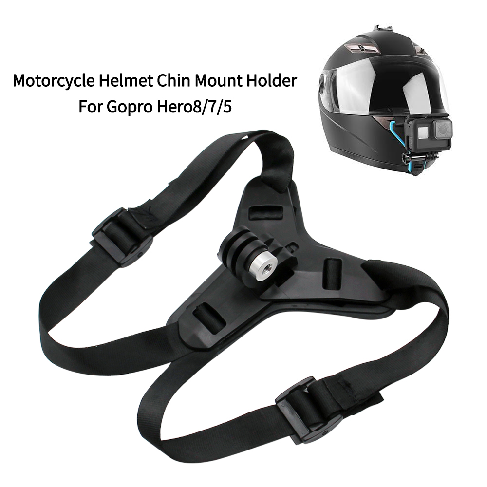 Action Camera Motorcycle Helmet Mount - Support de mentonnière pour casque intégral,