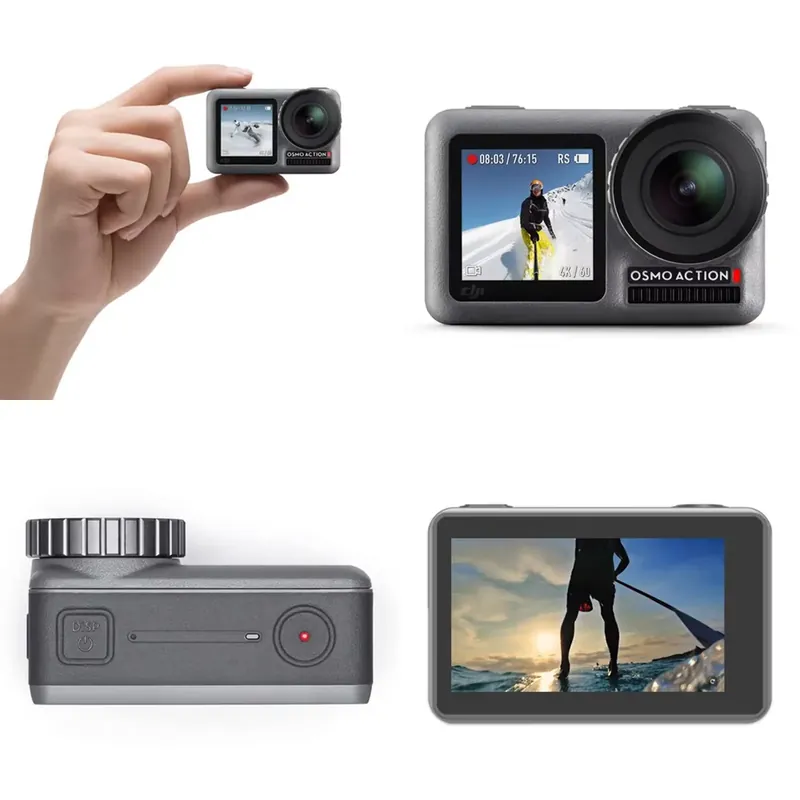 Action Camera 4K 60Fps Dual Screen - Caméra d'action Osmo Action à double