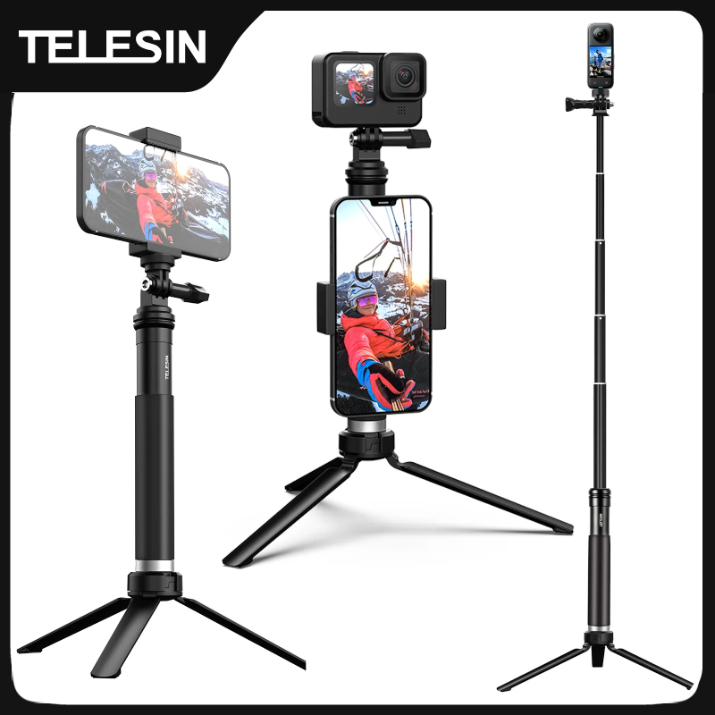 Action Camera Selfie Stick Invisible - TELESIN pour GoPro Selfie Stick 360
