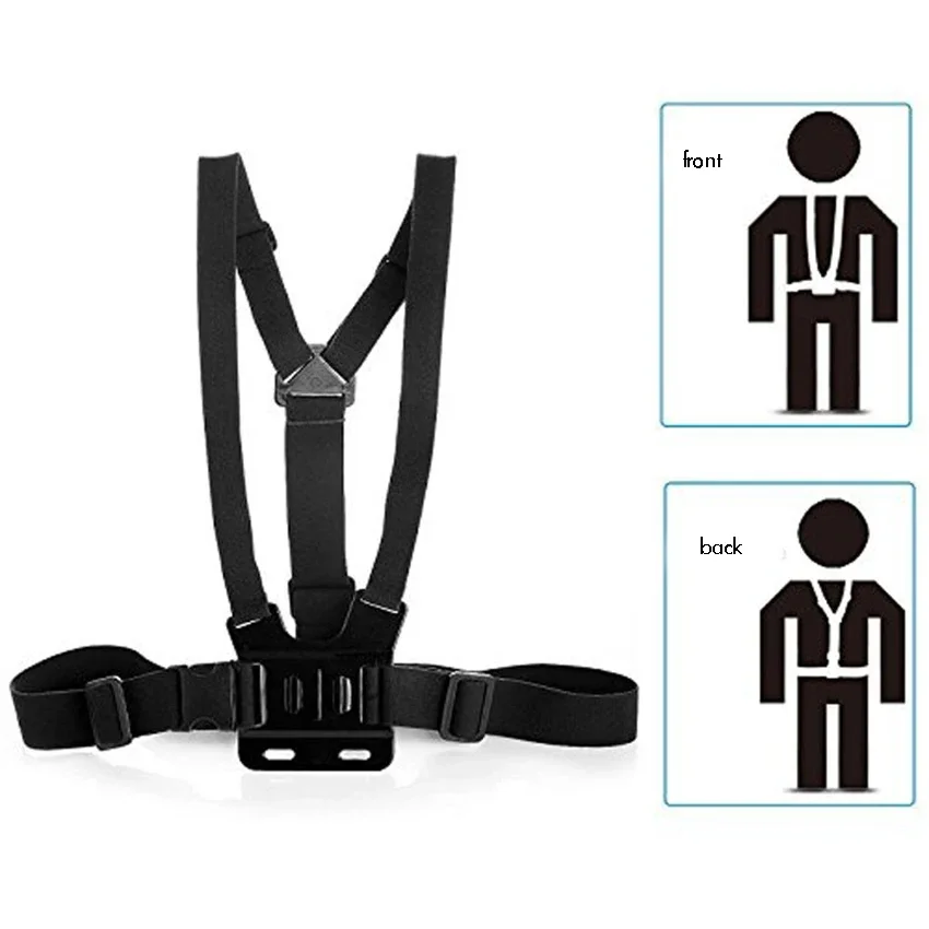 Action Camera Chest Strap Harness Mount - Sangle de poitrine réglable pour caméra