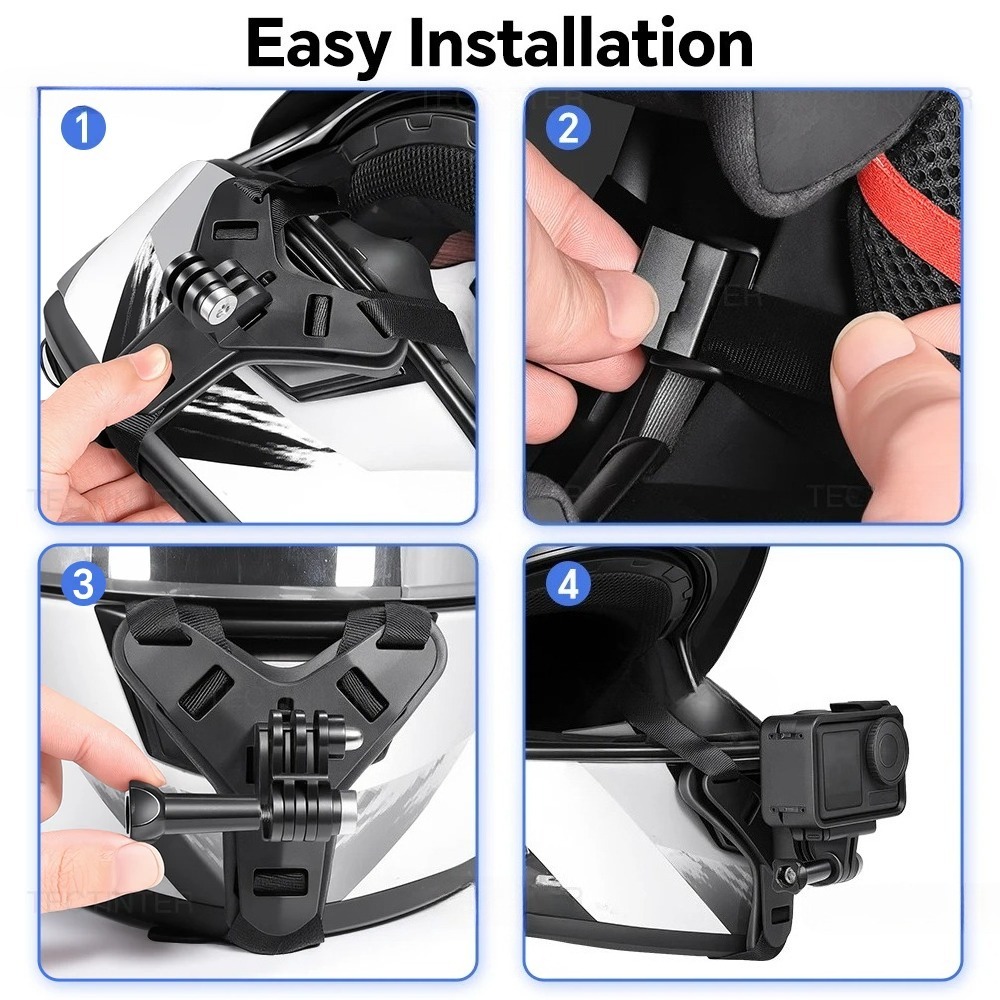 Support de mentonnière pour ca - Action Camera Motorcycle Helmet Mount avis et prix