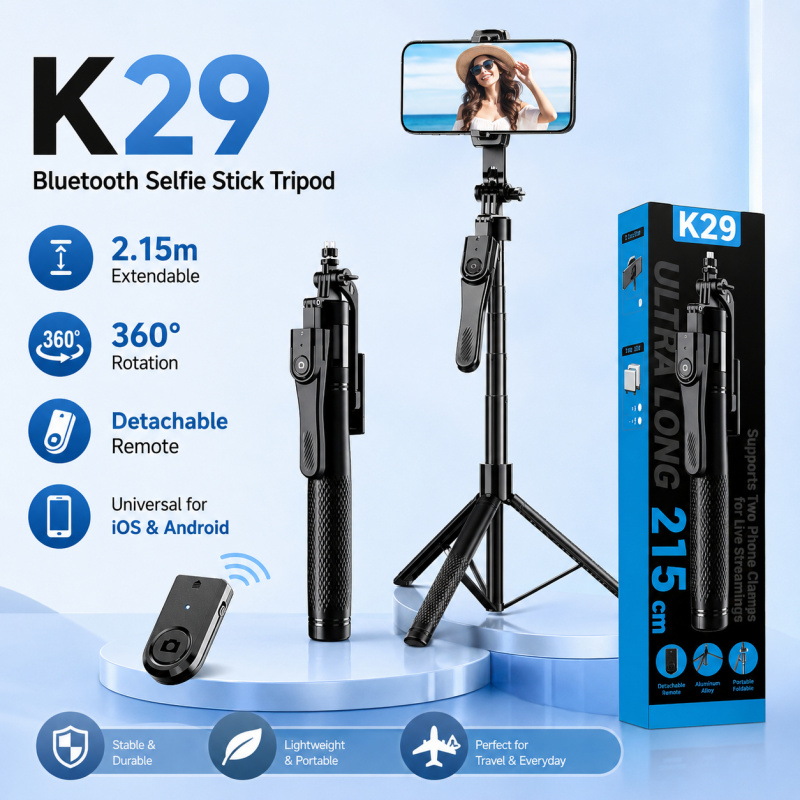 Trépied perche à selfie Blueto - Action Camera Selfie Stick Invisible avis et prix