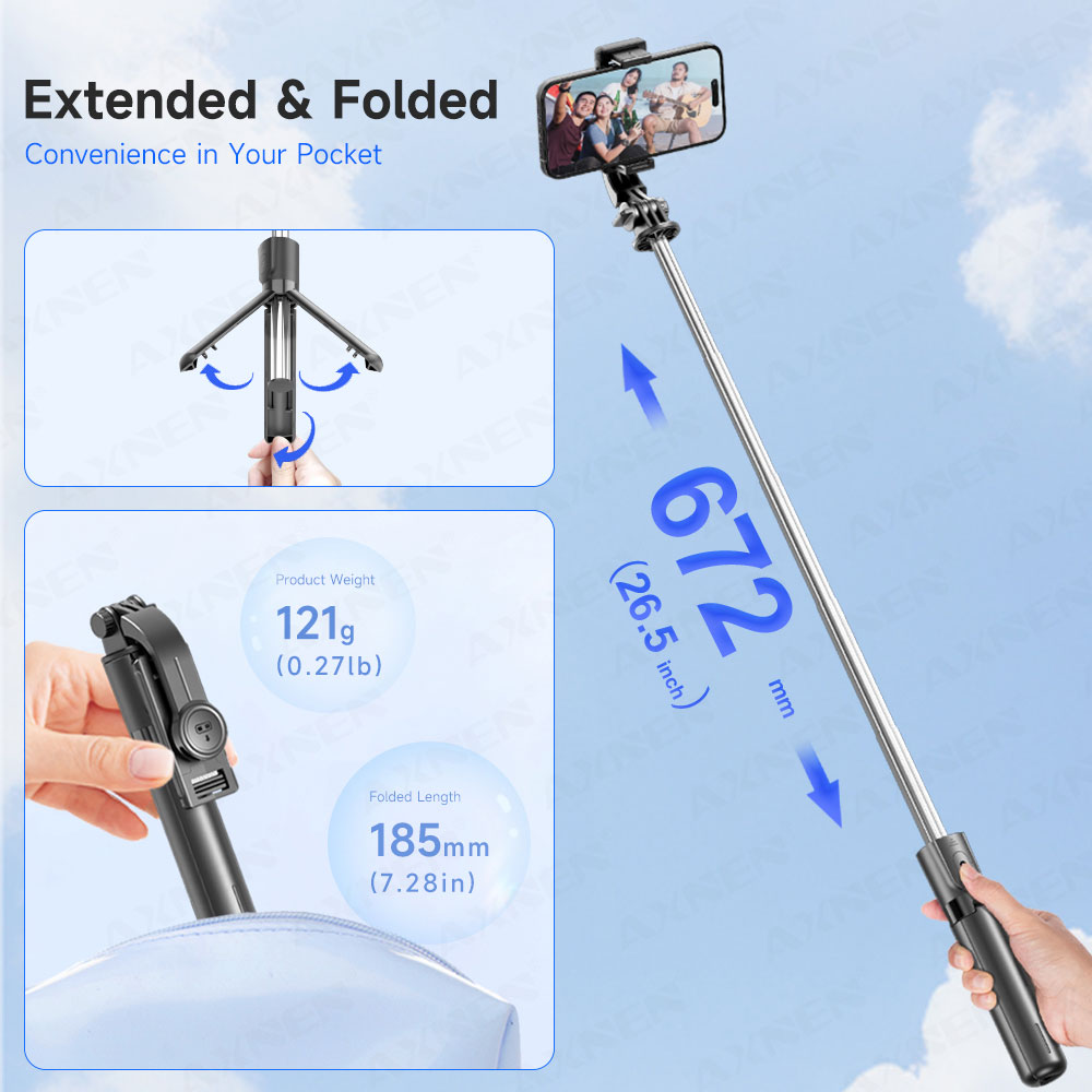 Trépied perche à selfie avec t - Action Camera Selfie Stick Invisible avis et prix