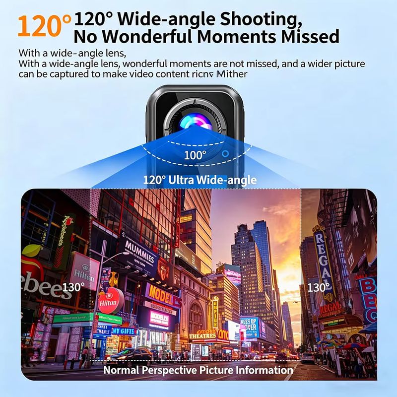 Mini caméra d'action 5K, 4K60F - Action Camera 4K 60Fps Dual Screen avis et prix
