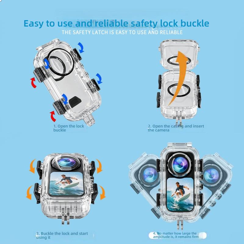 Étui de protection invisible é - Action Camera Diving Case Underwater 60M avis et prix