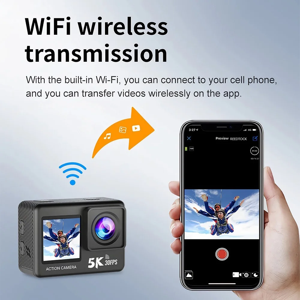 Caméra d'action 5K 4K60fps, do - Action Camera 4K 60Fps Dual Screen avis et prix