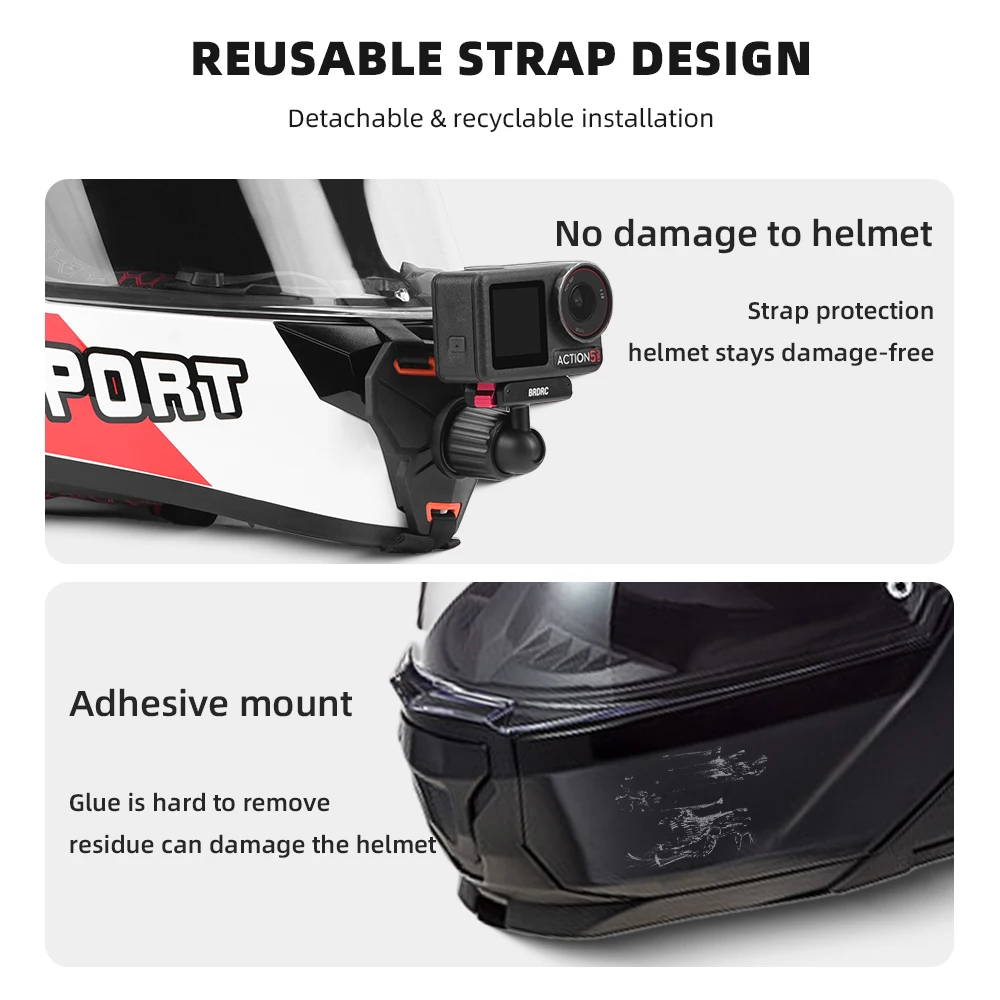BRDRC Sangle de fixation pour  - Action Camera Motorcycle Helmet Mount avis et prix