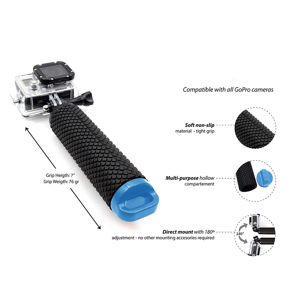 Poignée flottante pour caméra  - Action Camera Floating Handle Grip avis et prix