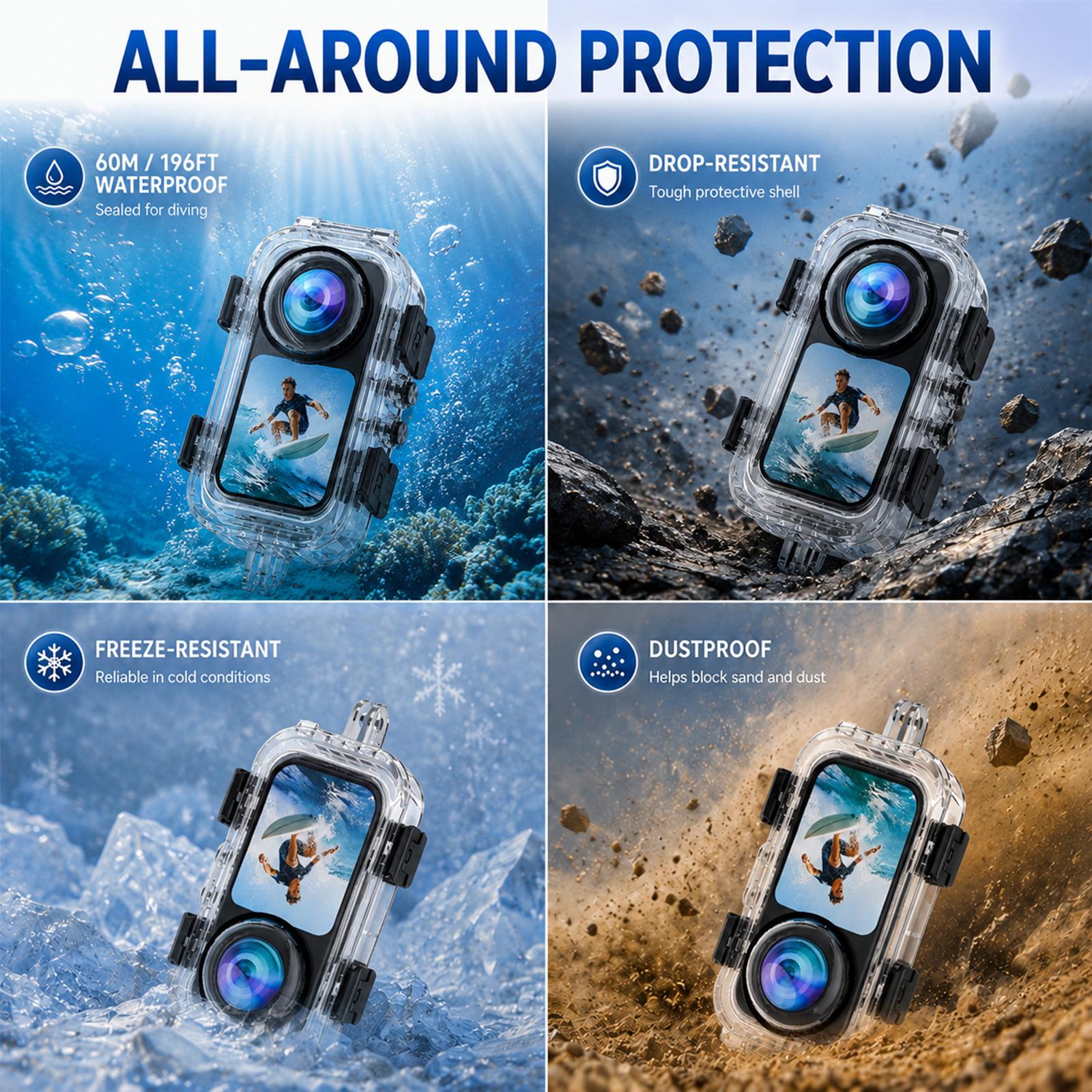 PULUZ Boîtier de plongée sous- - Action Camera Diving Case Underwater 60M avis et prix