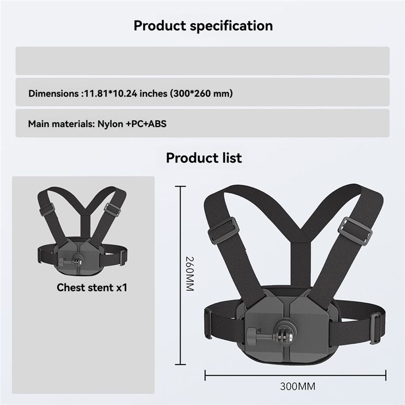 Harnais de poitrine B92B pour  - Action Camera Chest Strap Harness Mount avis et prix