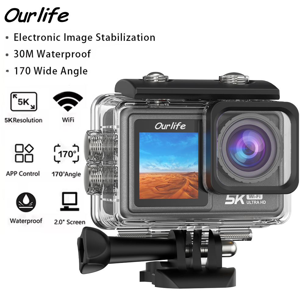 Ourlife MT81 5K caméra d'actio - Action Camera 4K 60Fps Dual Screen avis et prix
