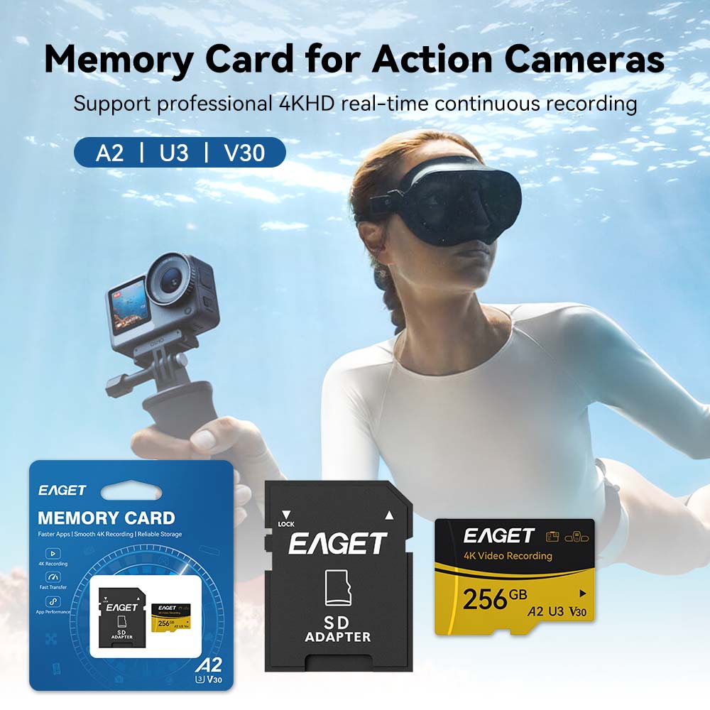 Carte mémoire EAGET TF Micro S - Action Camera Micro Sd Card 128Gb V30 avis et prix