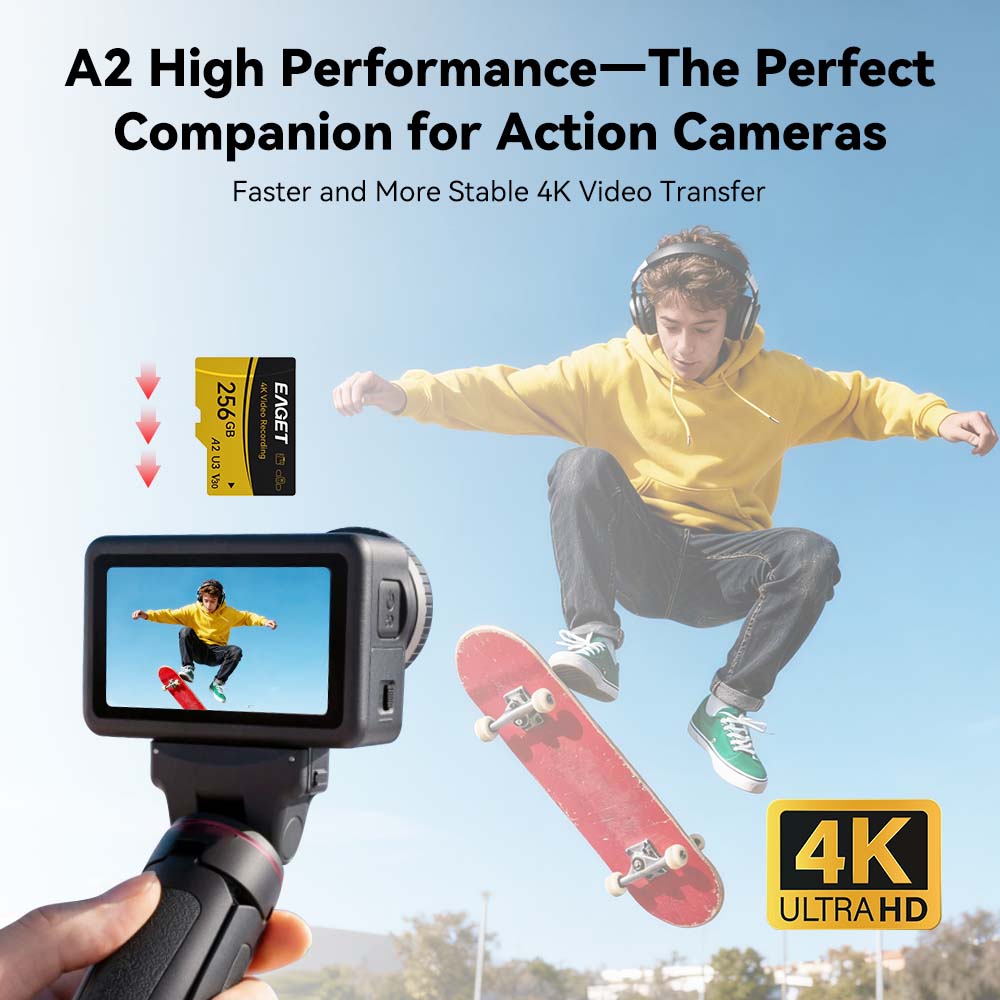 Carte mémoire EAGET TF Micro S - Action Camera Micro Sd Card 128Gb V30 avis et prix