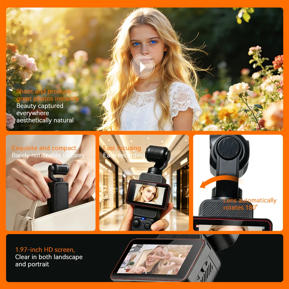 Caméra de vlog de poche Wifi 1 - Action Camera Optical Image Stabilization avis et prix