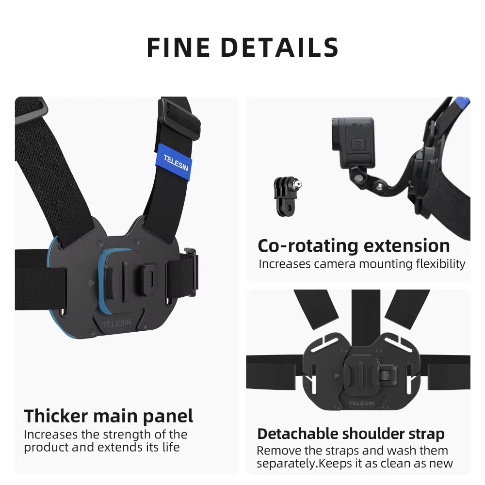 Harnais de poitrine réglable p - Action Camera Chest Strap Harness Mount avis et prix
