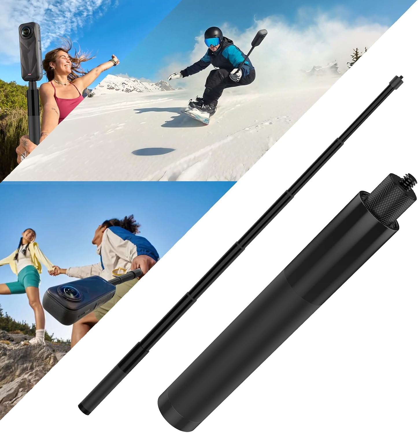 Bâton de selfie invisible de 7 - Action Camera Selfie Stick Invisible avis et prix