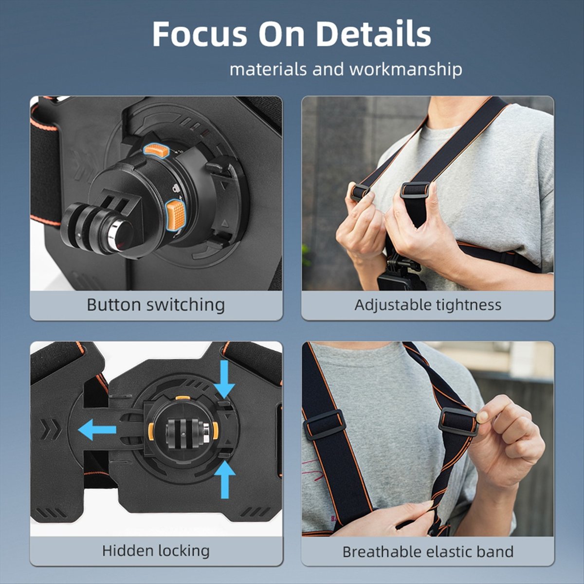 【Accessoires pour caméra】 Sang - Action Camera Chest Strap Harness Mount avis et prix