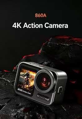 Caméra d'action 860A 4K 60FPS, - Action Camera 4K 60Fps Dual Screen avis et prix