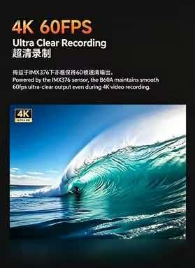 Caméra d'action 860A 4K 60FPS, - Action Camera 4K 60Fps Dual Screen avis et prix