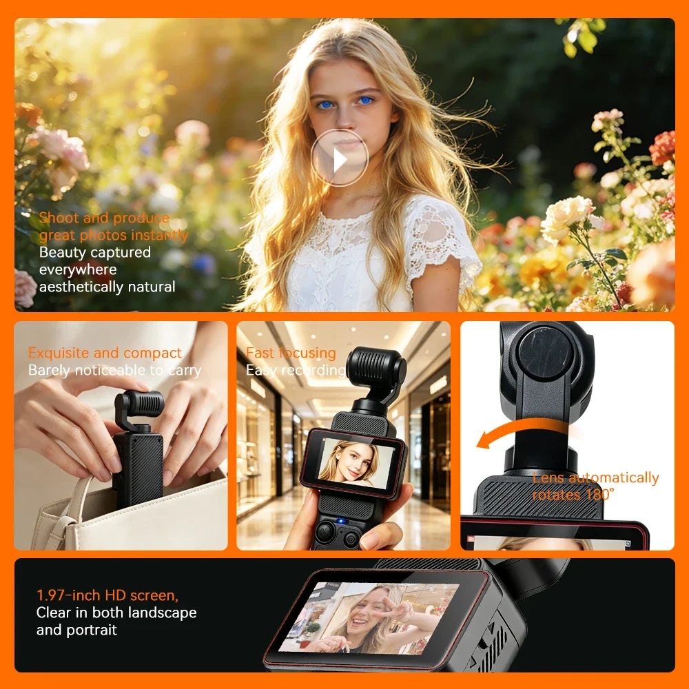 Caméra d'action 1080p 180 °    - Action Camera Optical Image Stabilization avis et prix