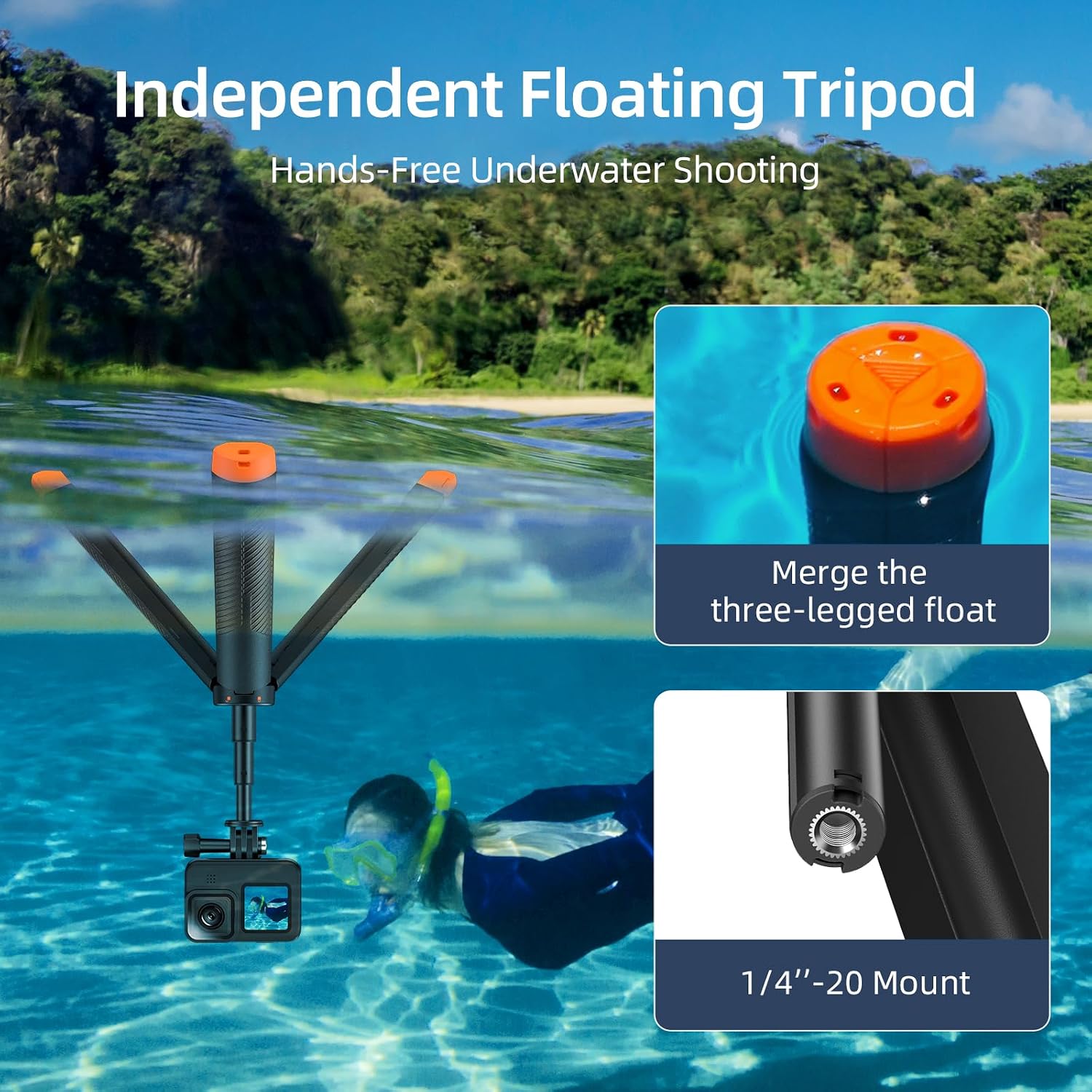 Trépied flottant 4 en 1 pour G - Action Camera Floating Handle Grip avis et prix
