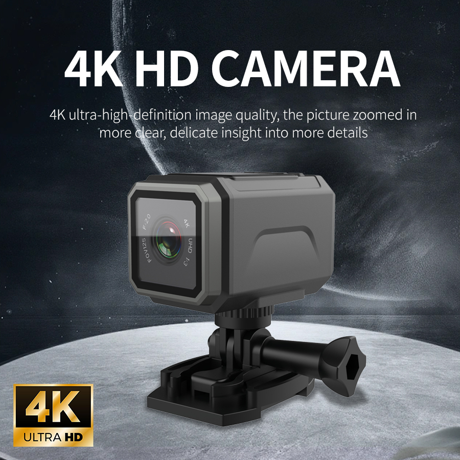 Caméra d'action 4K EIS 125 °   - Action Camera Motorcycle Helmet Mount avis et prix