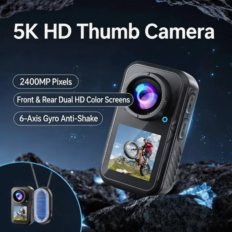 Mini caméra d'action à double  - Action Camera 4K 60Fps Dual Screen avis et prix