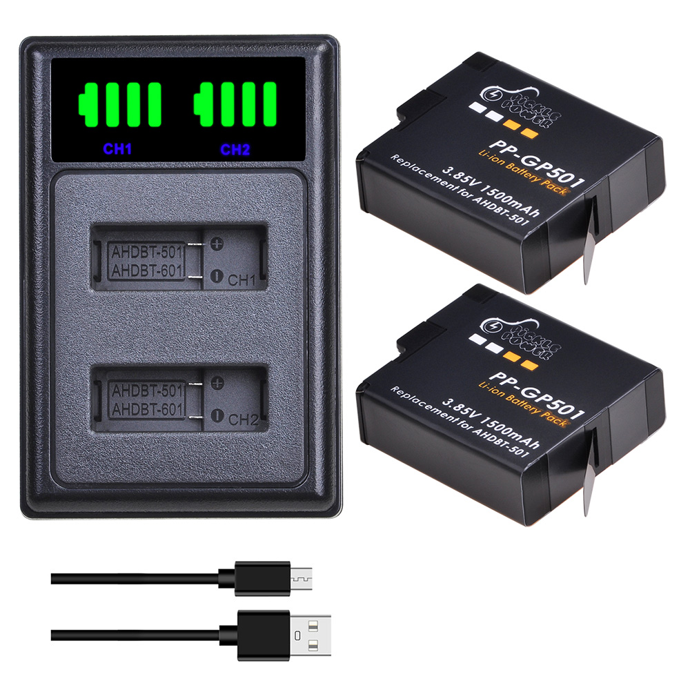 Batterie de remplacement 1500m - Action Camera Battery Charger Dual Pack avis et prix