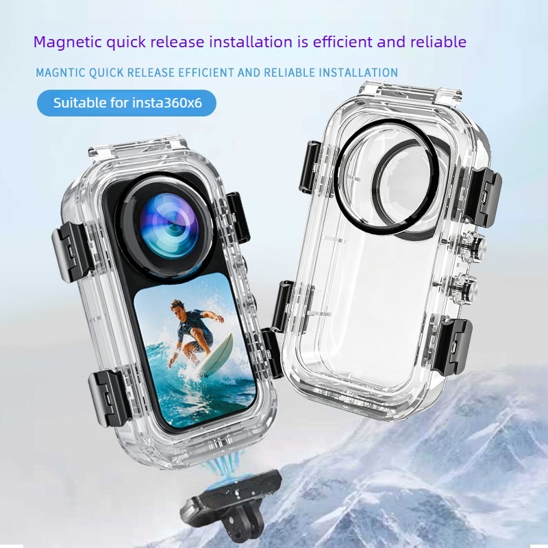 Pour Insta360 X6, boîtier de p - Action Camera Diving Case Underwater 60M avis et prix