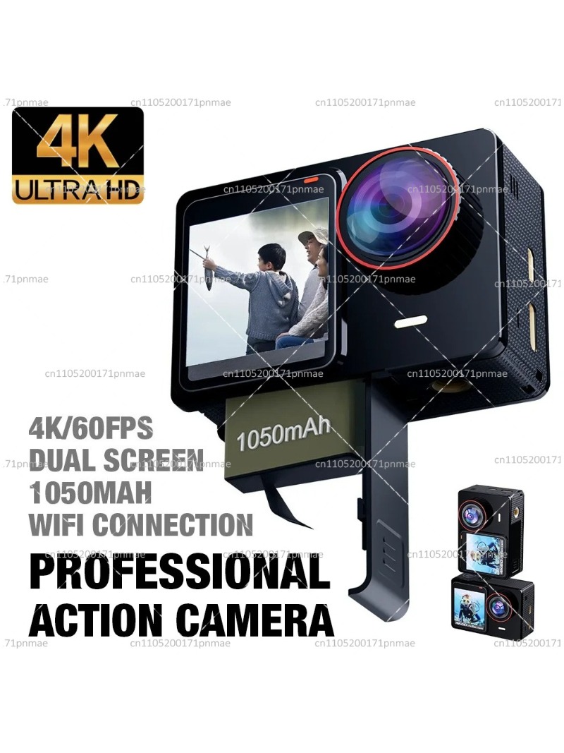 Caméra d'action WiFi 4K 60FPS  - Action Camera 4K 60Fps Dual Screen avis et prix